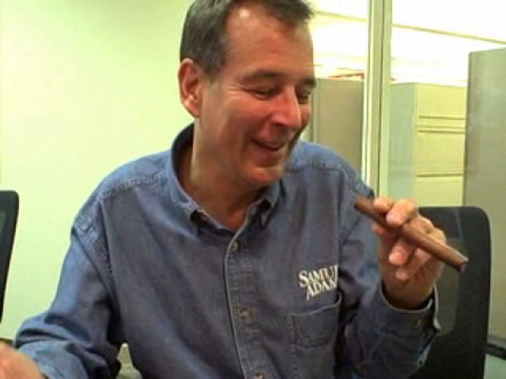 Jim Koch Smokes a Cigar