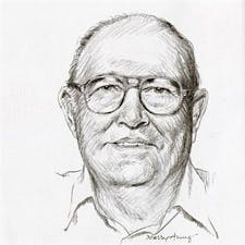 Frank Llaneza drawing portrait