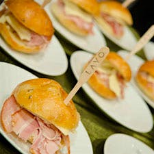 Lavo from the Palazzo was serving Rosemary Paninos with porchetta and crueolo cheese.