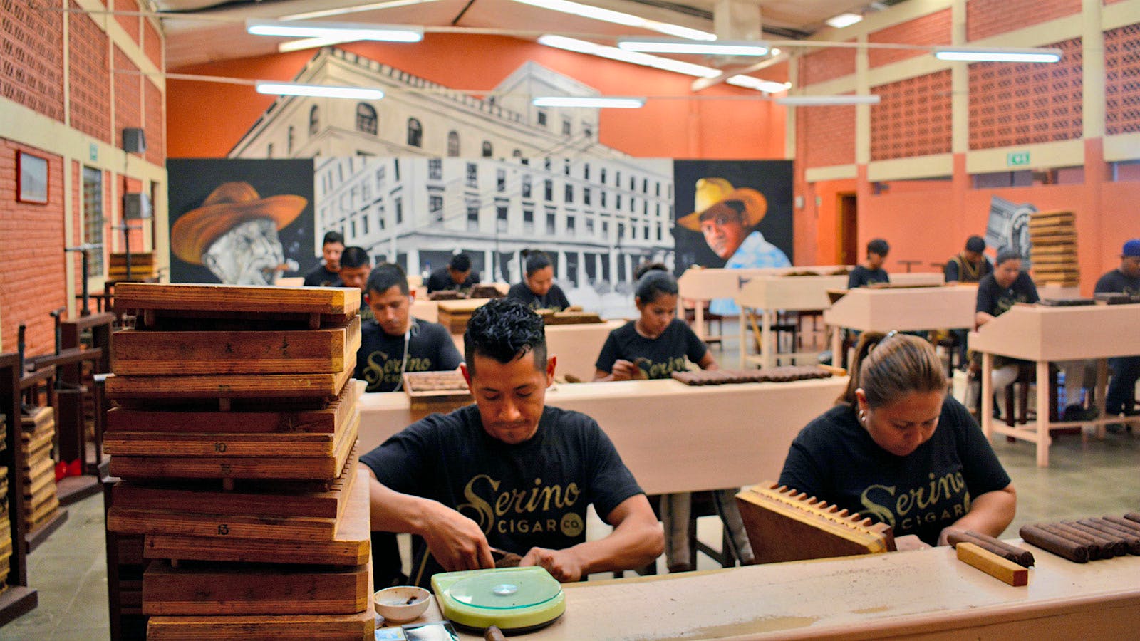 Cigar rollers at La Corona Cigars.