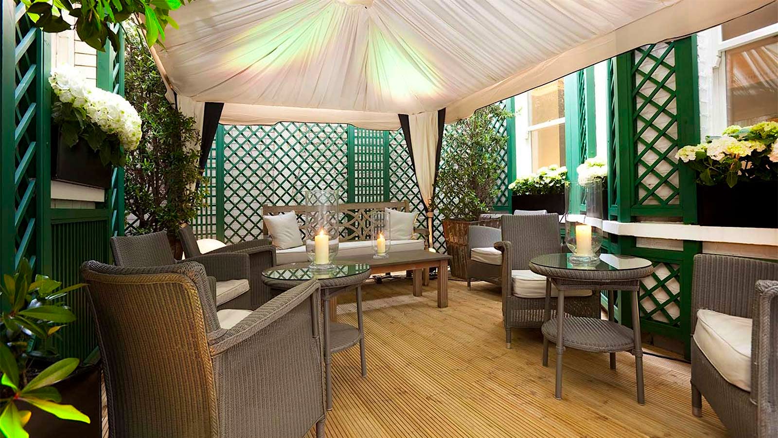 Dukes Hotel Cognac and Cigar Garden