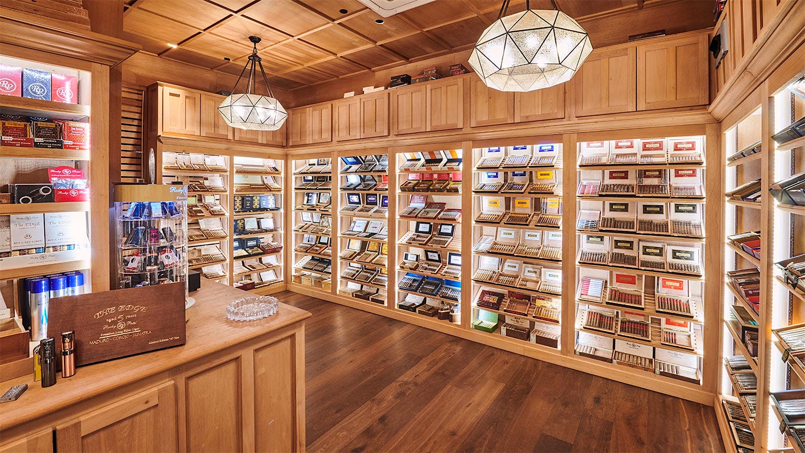 The humidor at Burn by Rocky Patel, Atlanta.