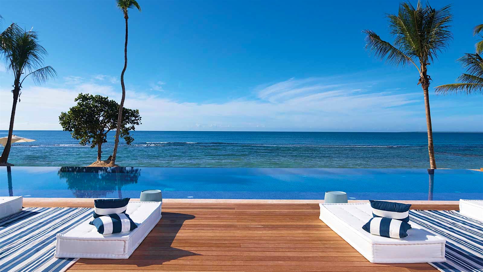 Each villa has a private pool, some are on the ocean and others overlook one of the golf courses.