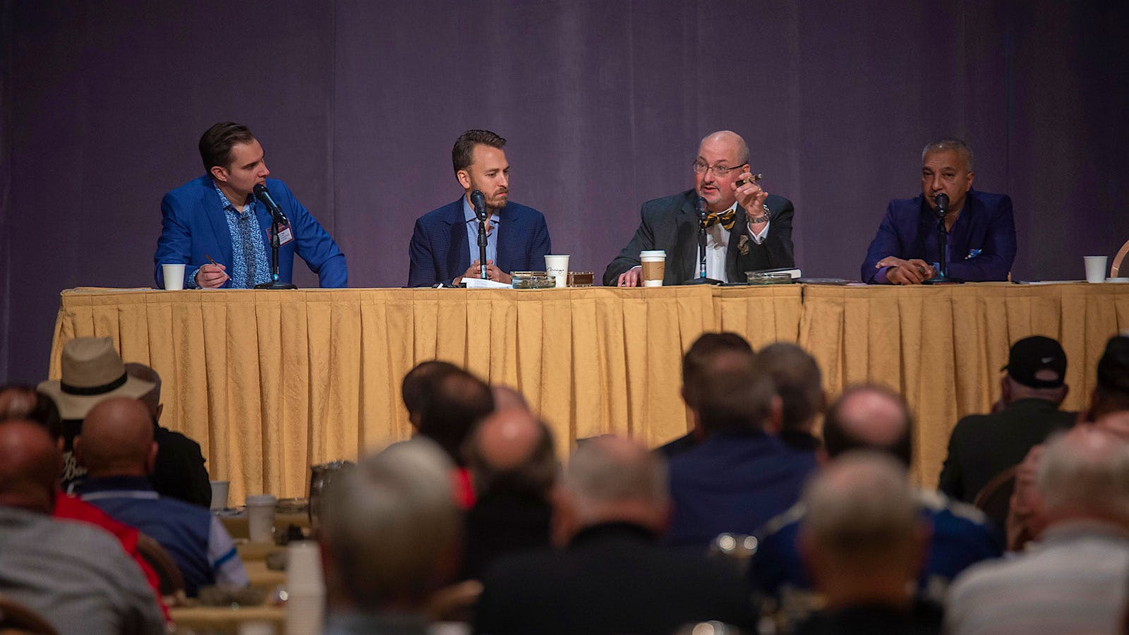 The FDA panel. From left: moderator Andrew Nagy, Drew Newman, Glynn Loope and Rocky Patel.