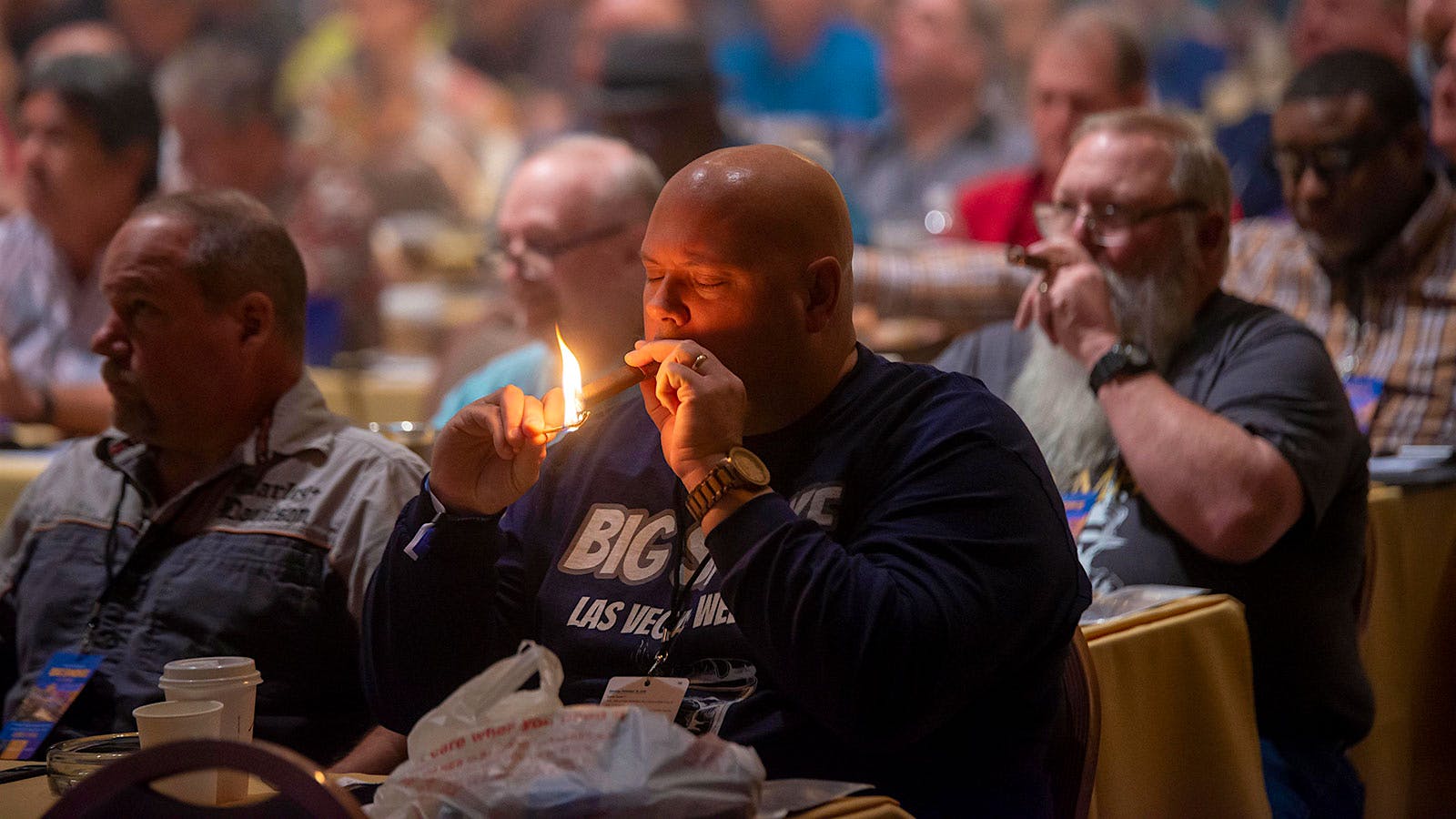Audience members had the opportunity to light up the top three cigars of 2018 along with the cigarmakers who made the smokes.