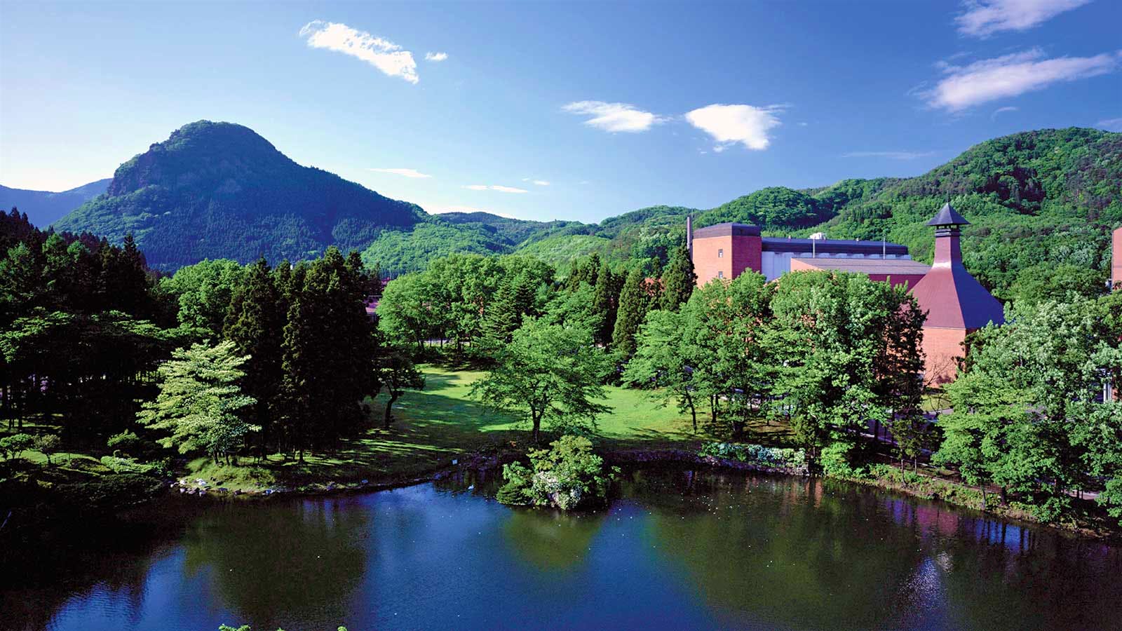 As in Scotland, the Japanese placed their distilleries in mountainous venues (Miyagikyo, this photo) as well as near the coast.
