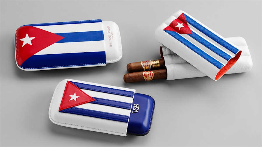 Cuban Flag Cigar Cases