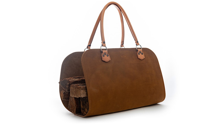 Leather Log Carrier From Saddleback