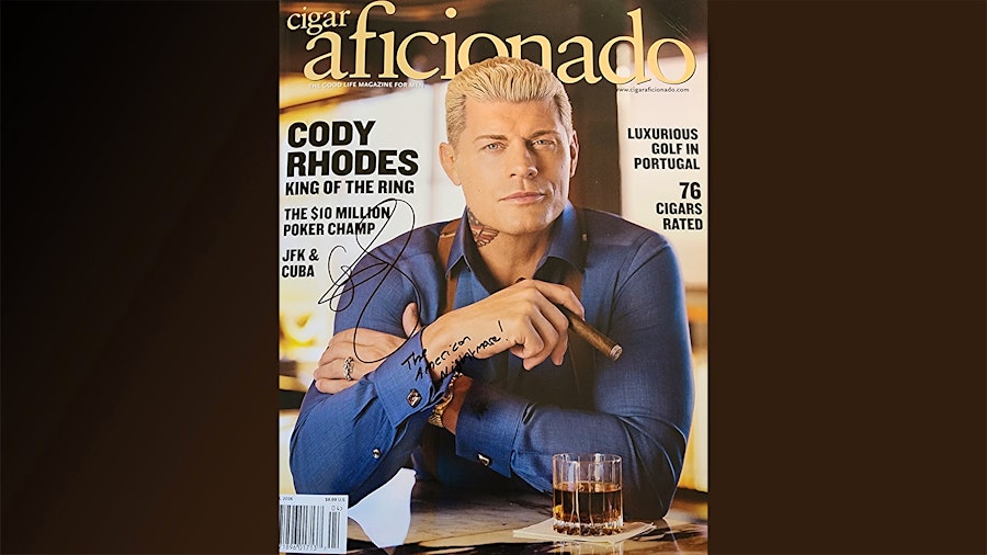 Four Cigar Aficionados Win Issues Autographed By Cody Rhodes